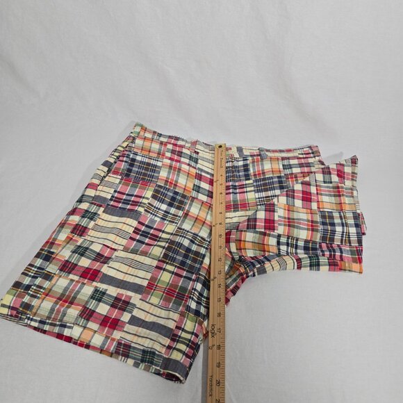 U.S.A. VINTAGE Hipster Multicolor Patchwork Bermuda Shorts UNISEX Men's Size 34. - Picture 16 of 17